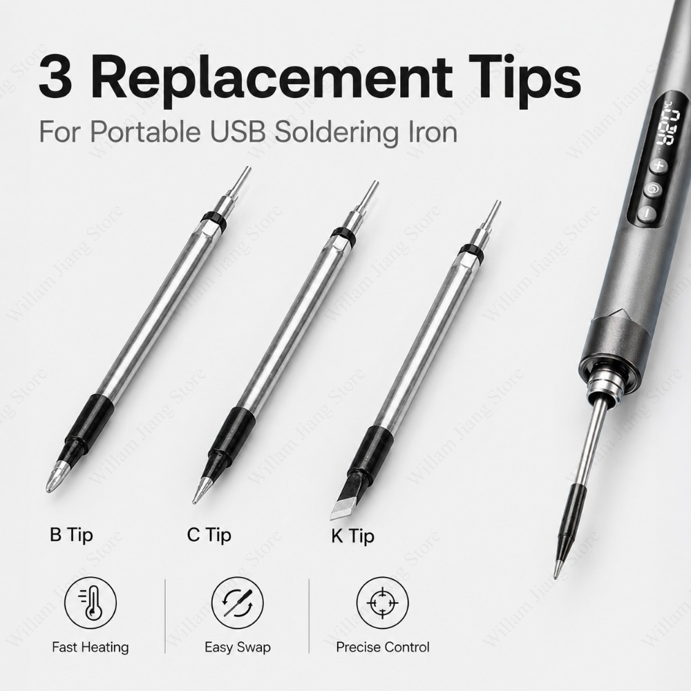 Flux Pen Electronics - 1/3 PCS USB 납땜 인두 교체