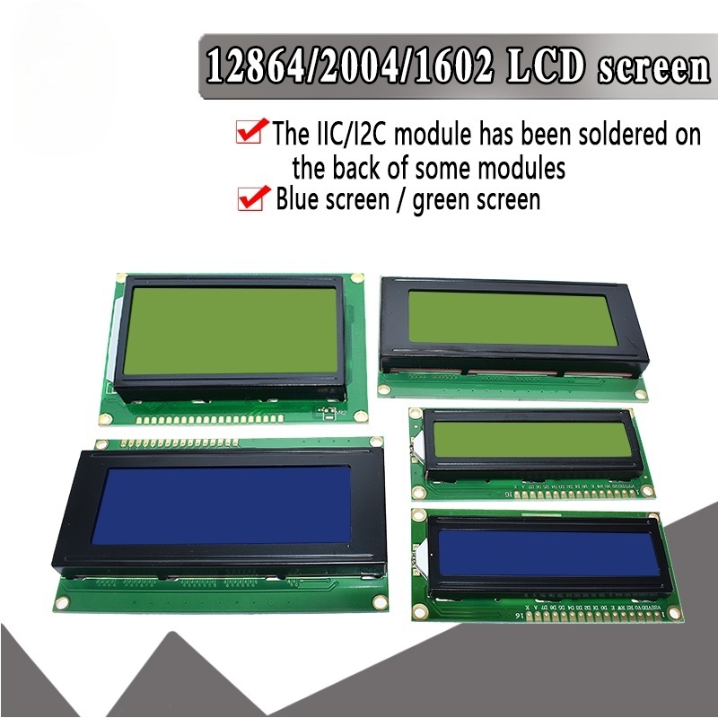 I2C Lcd Display - LCD 1602 2004 모듈 블루 그린