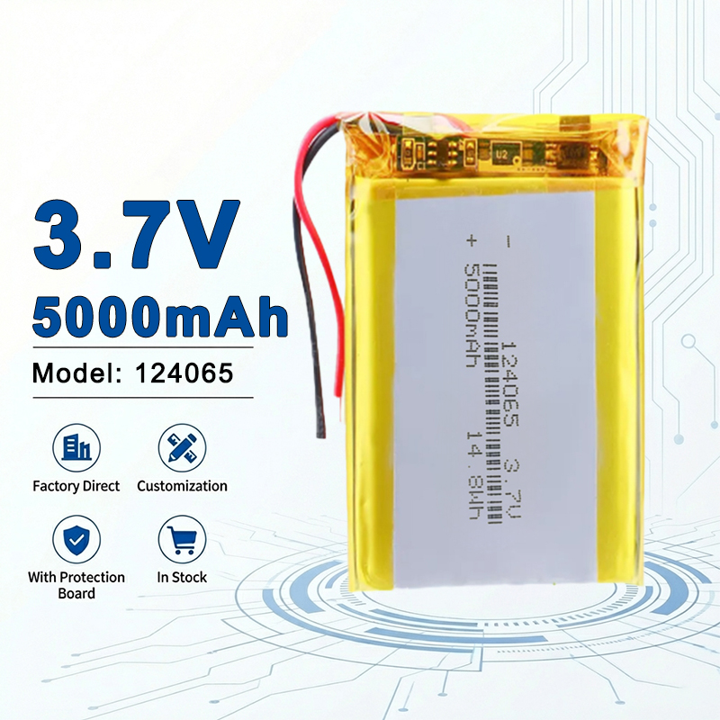 Diy Wearable Electronics - 124065 3.7V 5000mAh 충전식 리튬 이온