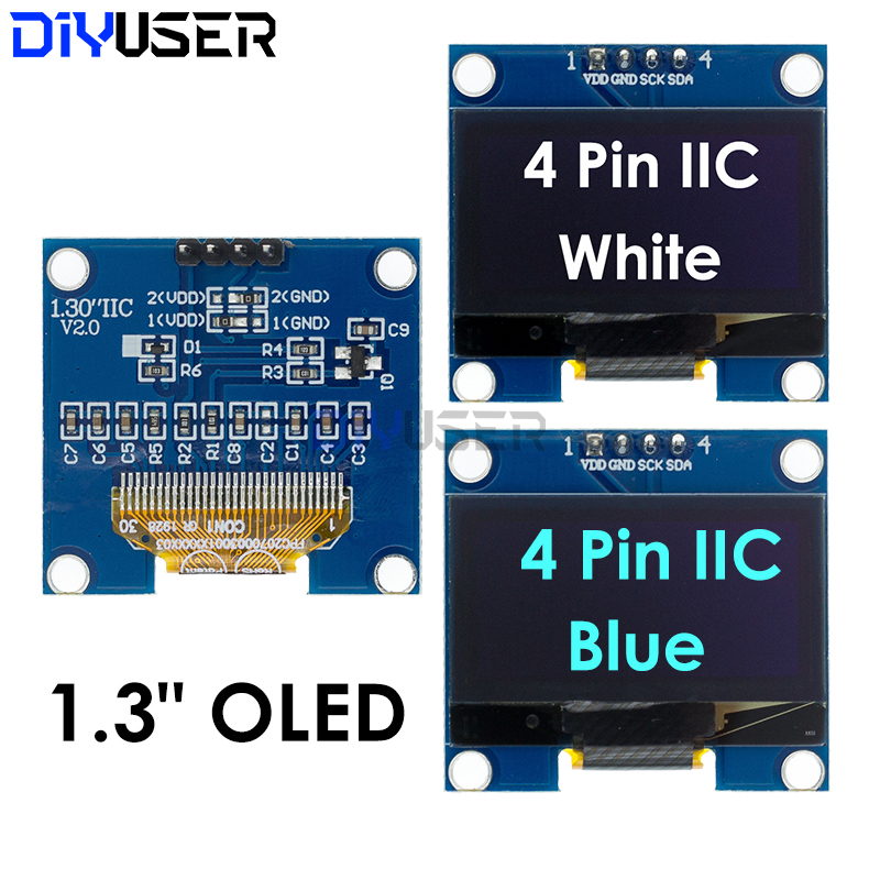 I2C Lcd Display - DIYUSER 1.3인치 IIC OLED 디스플레이 모듈