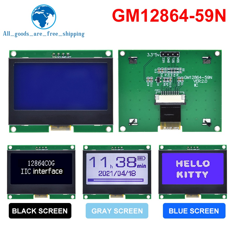 1/3PCS 12864 IIC LCD 모듈 128X64 - I2C Lcd Display 리뷰 및 가격