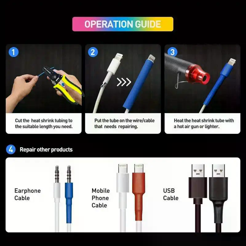 열수축 튜브 키트 방수 내열 전기 절연 슬리브 (자동차 - Heat Shrink Tubing 리뷰 및 가격