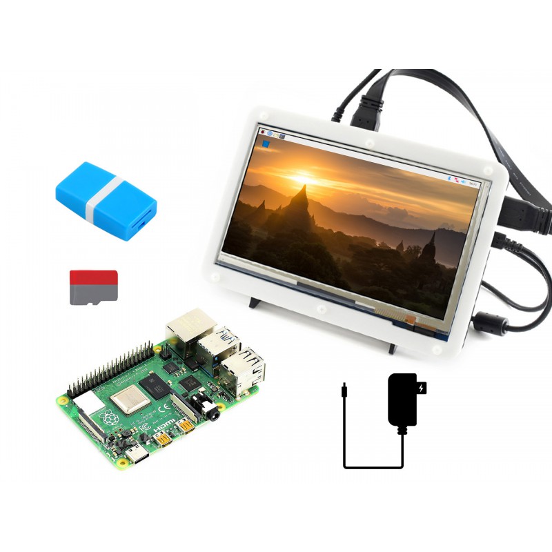 라즈베리 파이 4 모델 B 디스플레이 키트 7인치 정전 - Diy In Electronics 리뷰 및 가격