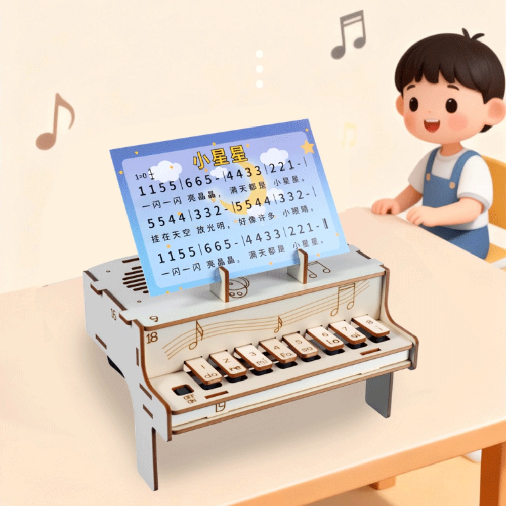 DIY 나무 전자 피아노 모델 STEM 조립 키트 물리 - Diy Electronics For Kids 리뷰 및 가격