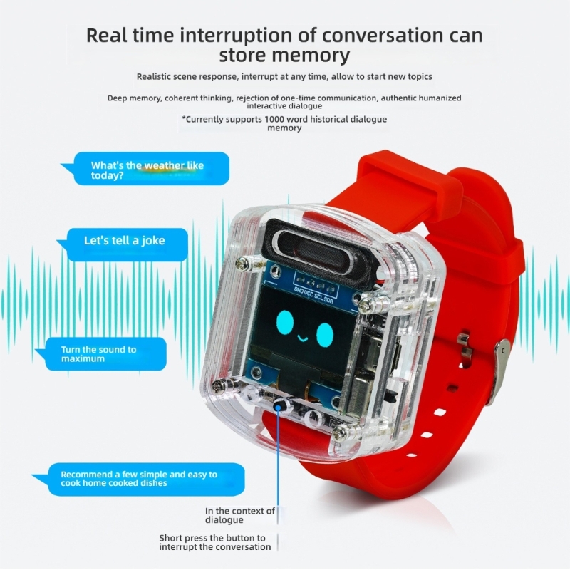 AI 음성 제어 시계 키트 충전식 DIY 전자 애호가  - Diy Wearable Electronics 리뷰 및 가격