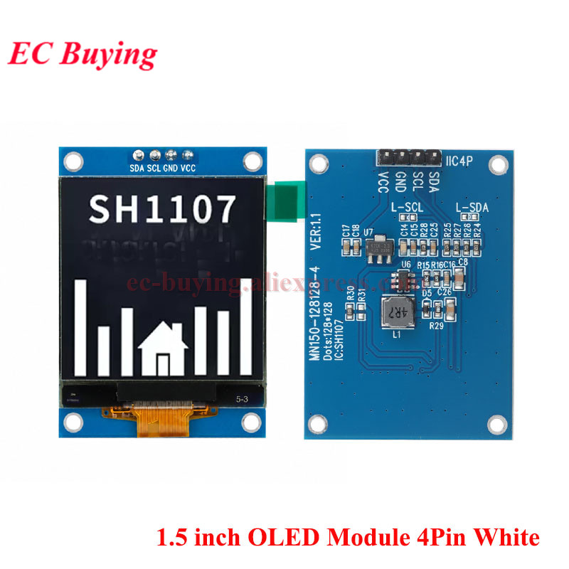 1.5인치 OLED LCD 화이트 디스플레이 모듈 1. - I2C Lcd Display 리뷰 및 가격