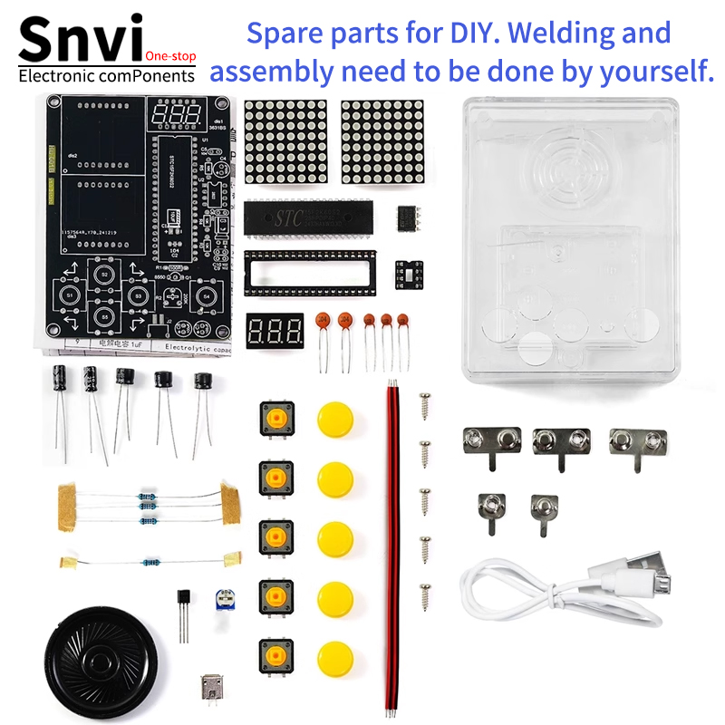 Snvi DIY 픽셀 게임 콘솔 키트 51 MCU 테트 - Diy Electronics For Kids 리뷰 및 가격