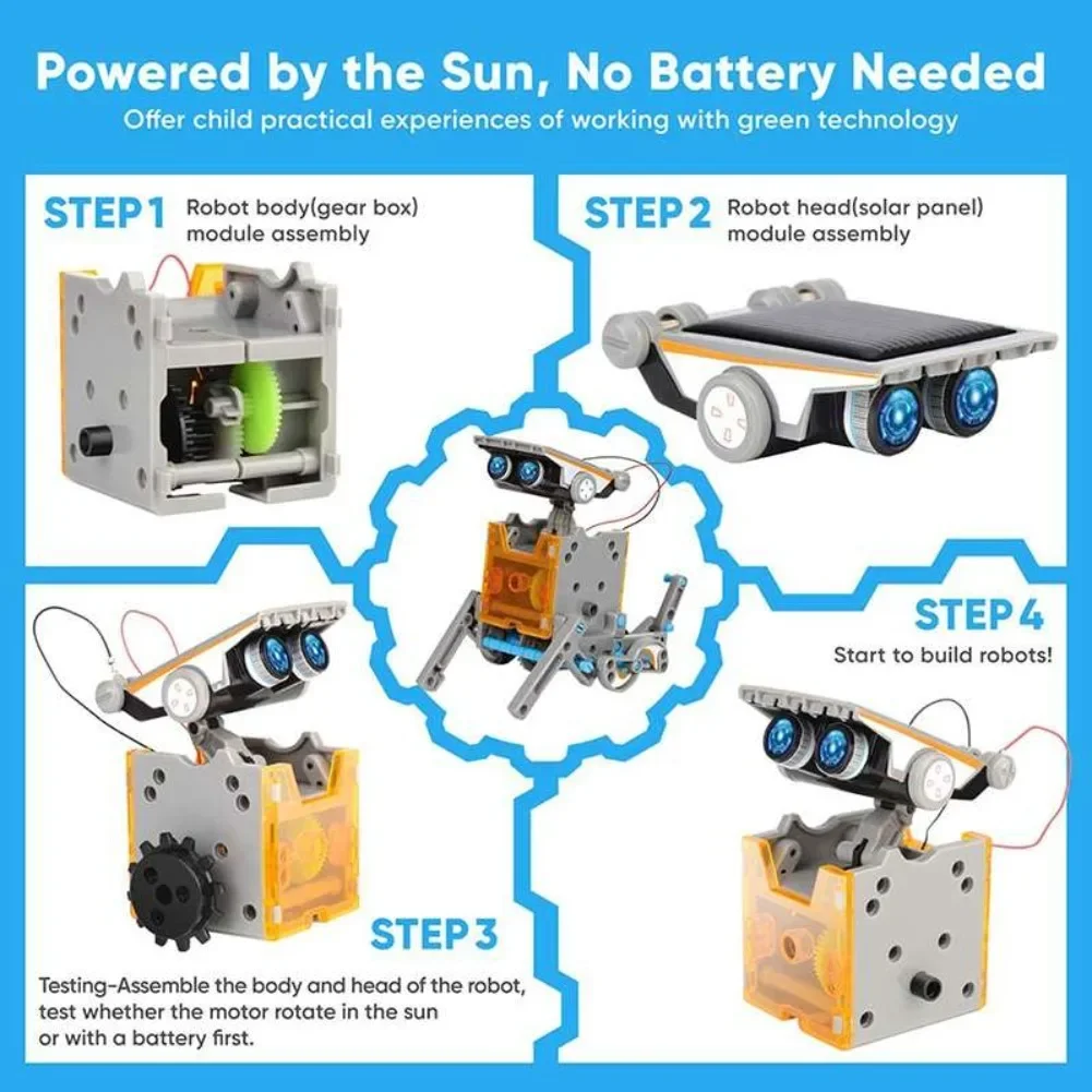 13 in 1 태양열 구동 로봇 과학 키트 DIY 빌딩 - Diy Electronics For Kids 리뷰 및 가격